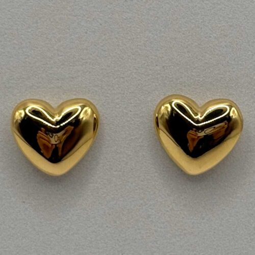Heart-Shaped Earrings for Women - Gold